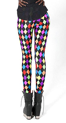 Image of QZUnique Leggings for Women, Halloween Full-Length Printed Legging Footless Elastic Yoga Pants, Regular and Plus Size