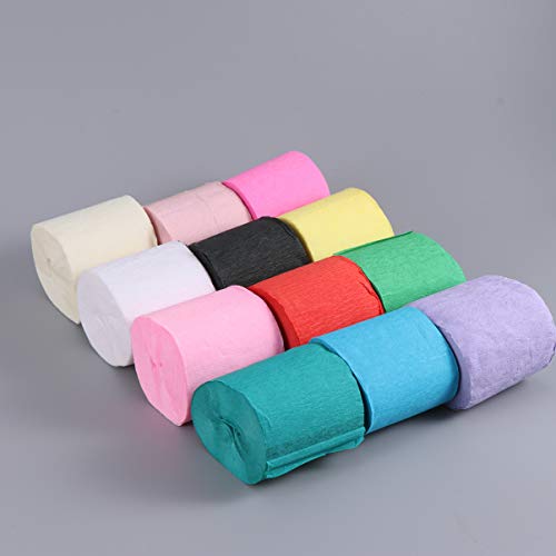 HEALLILY 12 rolos de papel crepe buquê de flores de papel para artesanato rolos de papel colorido pa