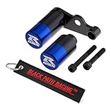 BlackPath - Fits 2006-2009 Suzuki Frame Sliders GSX-R600 + GSX-R750 Motorcycle Slider Puck (Black) T6 Billet No Cut