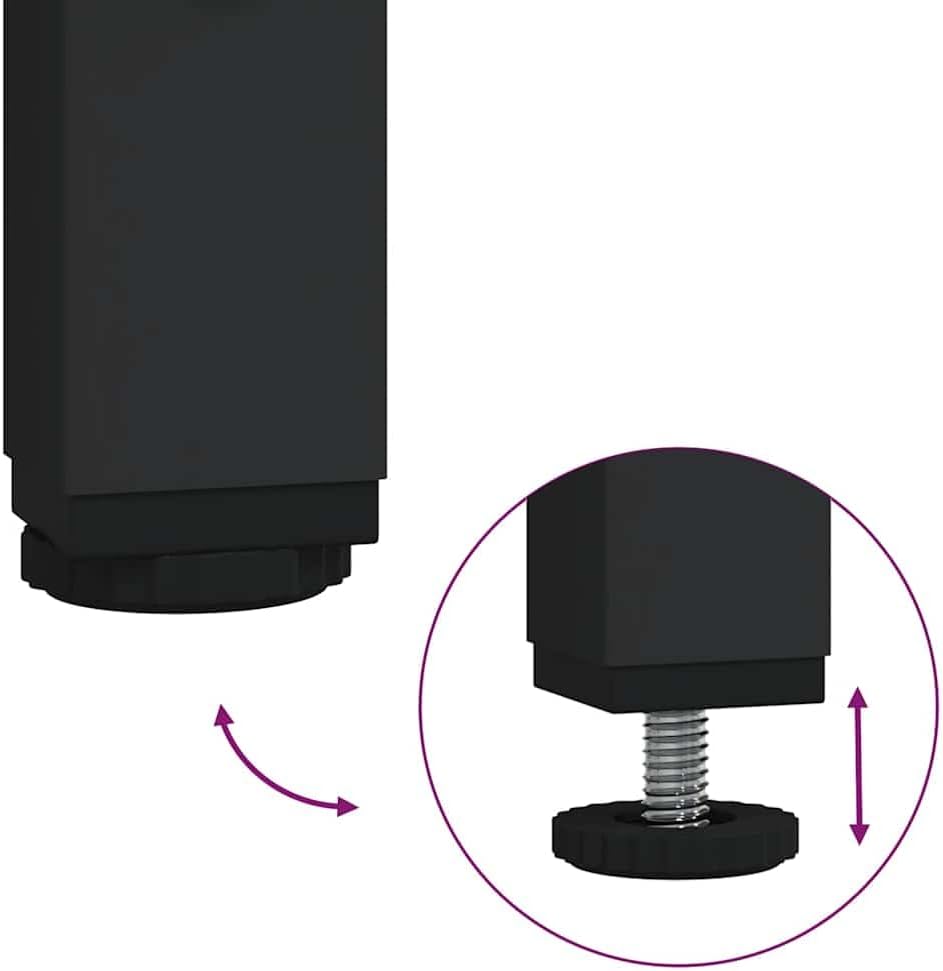 Adjustable foot mechanism for leveling the table