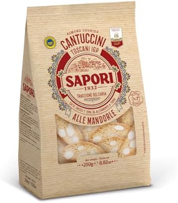 Sapori Cantuccini Toscani IGP alle Mandorle, Biscotti Tradizional...