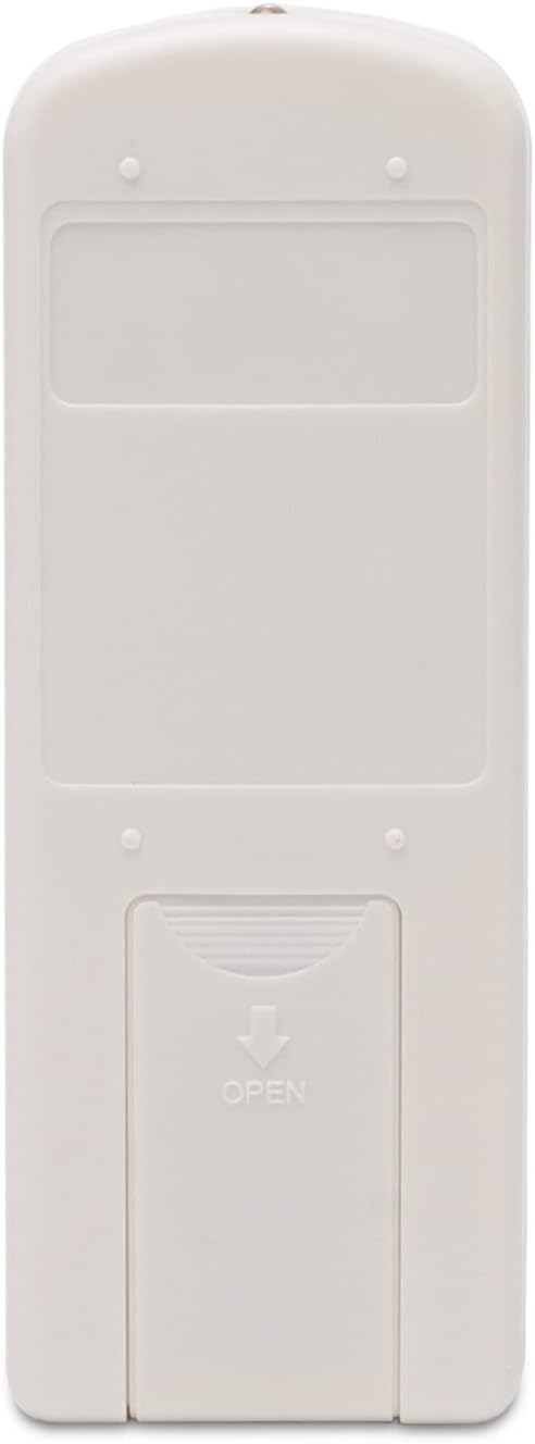 Back view of the universal remote control with battery cover closed