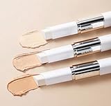 EL-RO STICK COVER Korrektor – Doppelspitze mit Pinsel, weiß und silber, Make-up Teint – Made in Korea (DEEP)