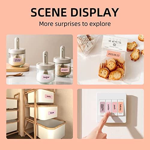 210 Pcs D11/D110/D101 Label Maker Tape Address Labels Name File Folder Waterproof Sticker Labels, 0.55" X 1.18"(14 X 30Mm), 210 Labels/Roll, Four Colors #TOP5