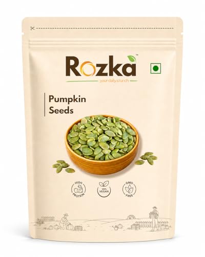 Image of ROZKA Pumpkin Seeds | 200g | AAA Grade, High Protein & Rich in Magnesium | Snacking, Salads & Keto Diet (1x 200g)