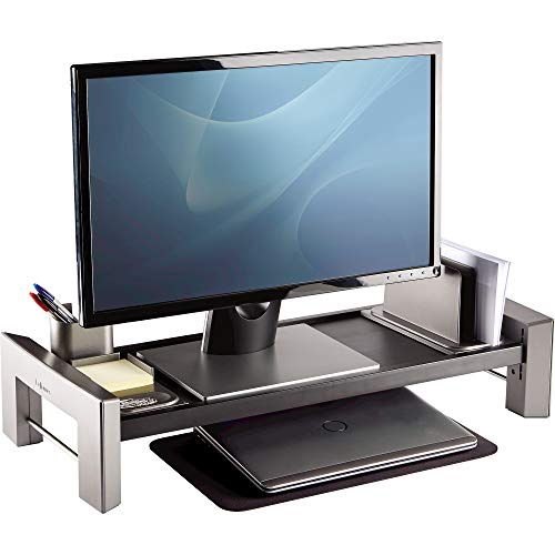 Fellowes Professional Series Flat Panel Workstation (8037401),Black/Silver