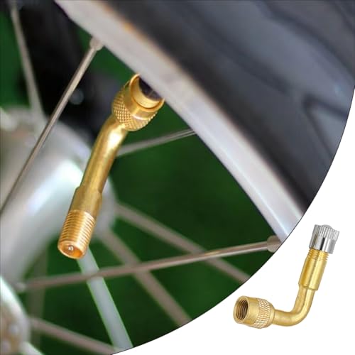 2 Stück 90 Grad Ventilverlängerung,Autoventil Adapter,Ventiladapter Winkel,Winkelventil Motorrad,Autoventilationen,Ventil Verlängerung,Fahrradventil,Perfekt für Auto,Motorrad,Fahrrad Und Scooter
