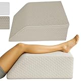 Xtra-Comfort Leg Elevation Pillow - Wedge Elevator Support Cushion for Sleeping, Swelling - Elevated Prop Up Position, Back Pain, Foot Rest, Sciatica - Knee Elevating Incline Memory Foam