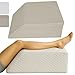 Xtra-Comfort Leg Elevation Pillow - Wedge Elevator Support Cushion for Sleeping, Swelling - Elevated Prop Up Position, Back Pain, Foot Rest, Sciatica - Knee Elevating Incline Memory Foam