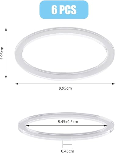 Miniatura 2 de SUPERFINDINGS 6 soportes de exhibición de rugby de acrílico transparente, vitrina de fútbol transparente, soporte de pelota ovalada para exhibición