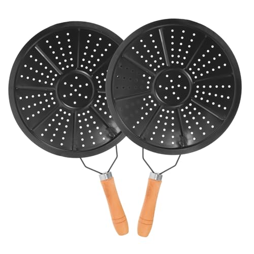 Homoyoyo 2 Piezas Protector de Mesa Aislamiento con Mango de Madera Resistente al Calor para Cocina de Pads Aislantes Multifunción para Ollas y Cafeteras Antideslizante y Duradero