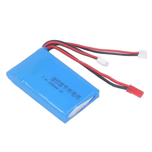 2S 7.4V 2000MAH RC Lithium Battery, Powerful Circuit RC Battery Fit for Spektrum DX6e DX6 DX8 Transmitter