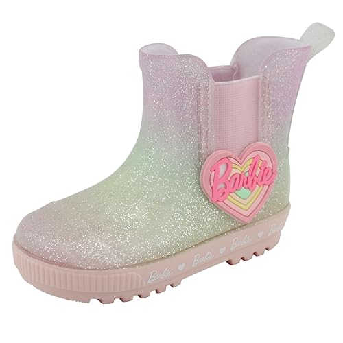 Barbie Toddler Chelsea Rain Boots, Waterproof Rubber Kids Boots