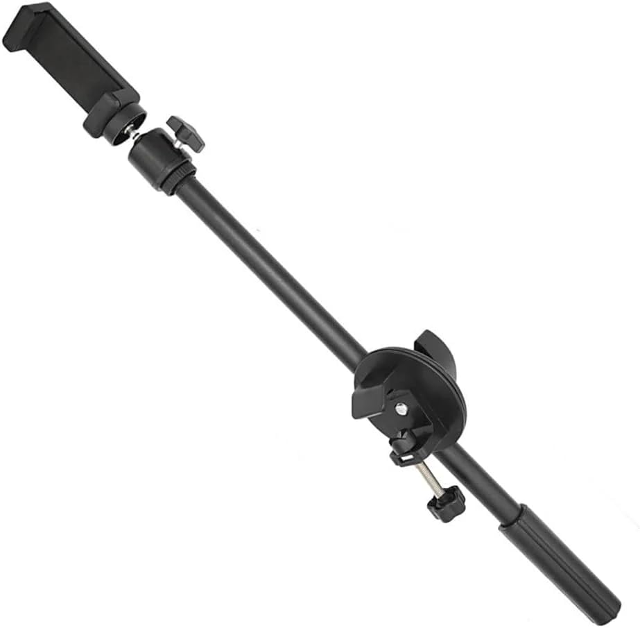 Image of FKU Extention Rod, Adjustable Overhead Cross Arm with Clamp, 360 Rotatable Flexible Metal Stand for Camera, Phone, Microphone & Ring Light (2)