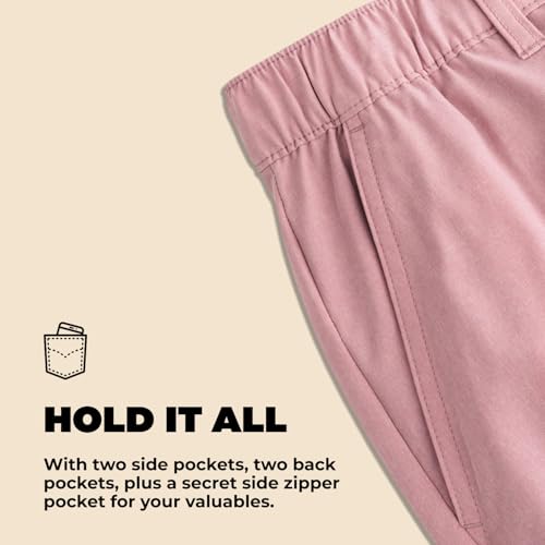 Image of Chubbies Everywear Men's Shorts - Mens Shorts Casual 6in Inseam, Elastic Waist, Water-Resistant, Zipper Pocket