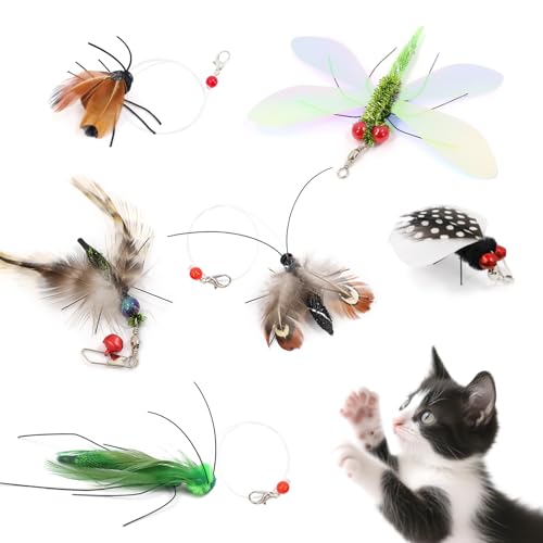 SONGWAY猫おもちゃ 虫 ねこじゃらし 6種類虫の商品画像（Amazon）