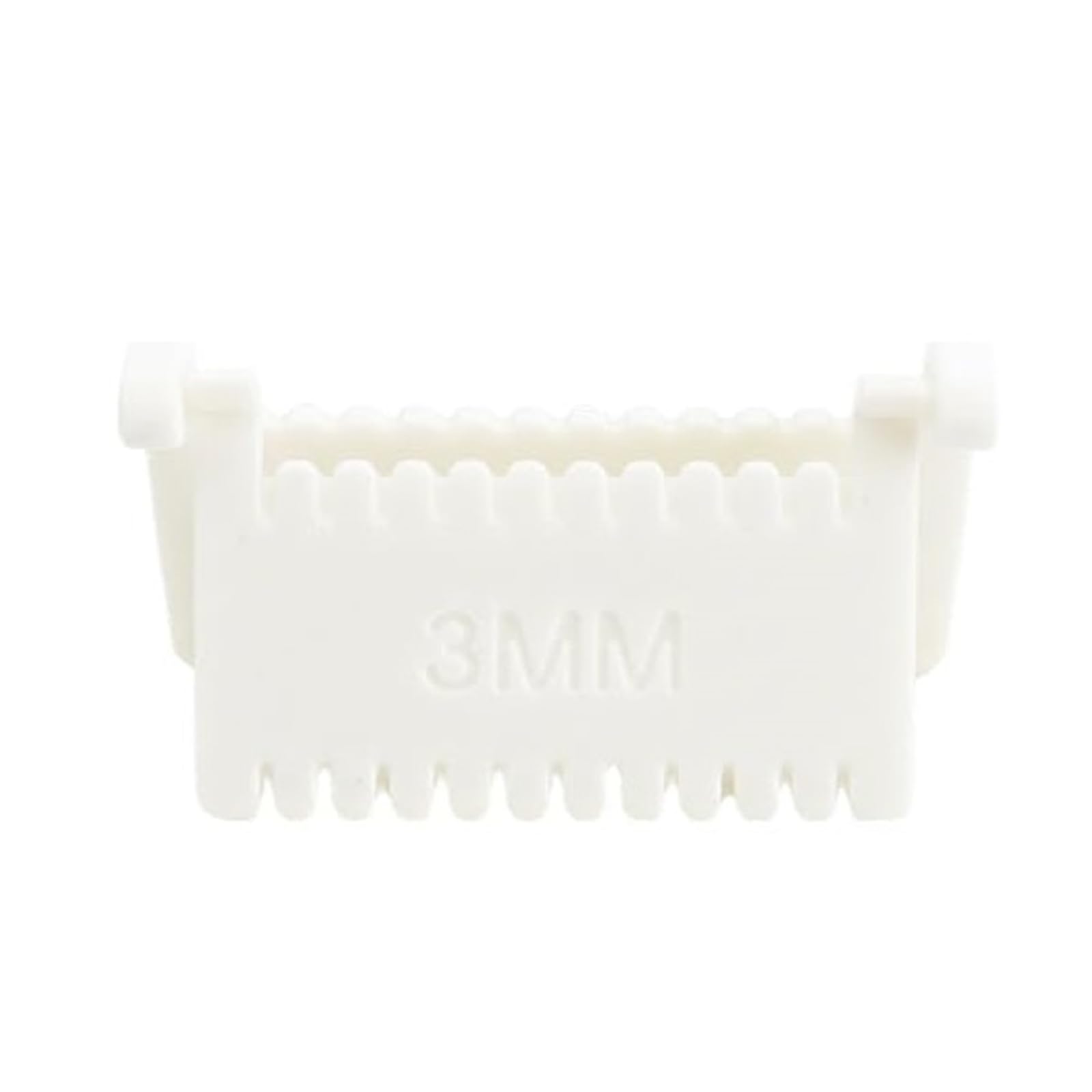 Clip-On Sewing Ruler No-Slip Sewing Needle Gauge Measuring Tool with Clips for Beginners Patchwork Mending and Embroidery (White 3mm) (E)