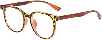 Blue Light Blocking Glasses for Women Computer Reading Glasses for Men Retro Round Frame