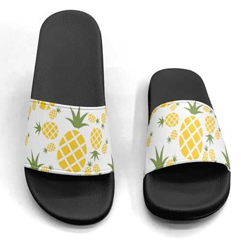 Pineapples Design Slippers Sandals for Women Men Casual Athletic Sandals Pool Shower Indoor Outdoor Slide Slippers4