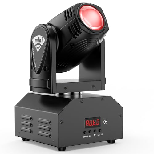 Cabezas Moviles Beam LED RGBW, Cabeza Móvil Luz de Escenario Lámpara Moving Head d-mx512 para KTV, Bares, Clubes, Actuaciones, Bodas