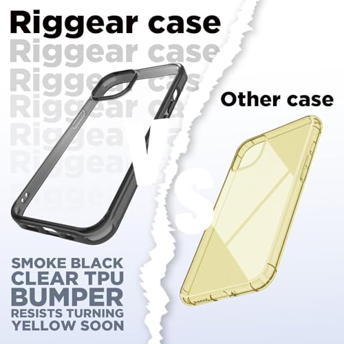 Image of RIGGEAR Shockproof Clear Hybrid Armor Back Cover Case Compatible with Samsung Galaxy S26 (Clear-Black TPU Bumper with Transparent PC)