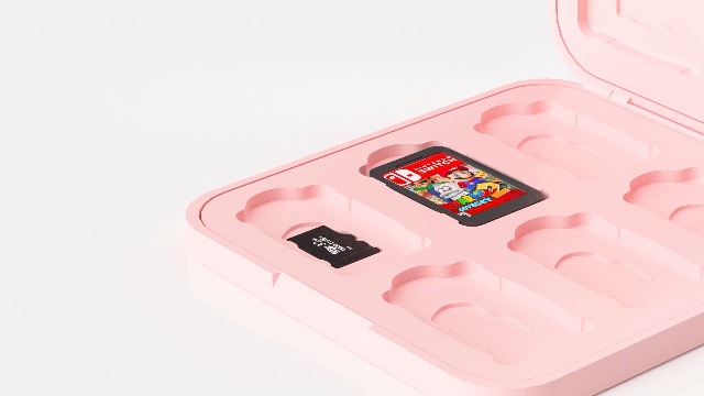 Amazon.com: FUNDIARY Pink Strawberry Card Case for Nintendo Switch