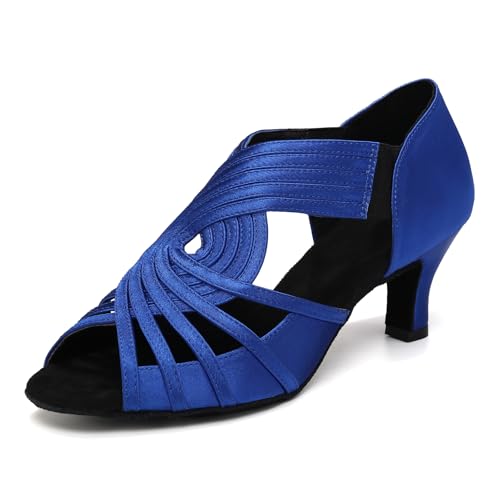 HIPPOSEUS Women's Professional Latin Dance Shoes Slip on Ballroom Salsa Bachata Performance Practice Dancer Shoes - Main Image