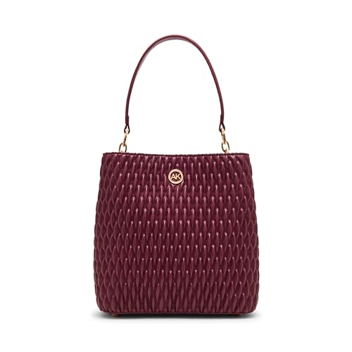 Anne Klein Ruched Bucket Bag with Convertible Strap