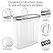 Wildone Food Storage Containers, Airtight Cereal Storage Containers for Sugar, Flour, Snack, Baking Supplies, Leak-proof with Black Locking Lids - Set of 4 (4L /135.3oz)