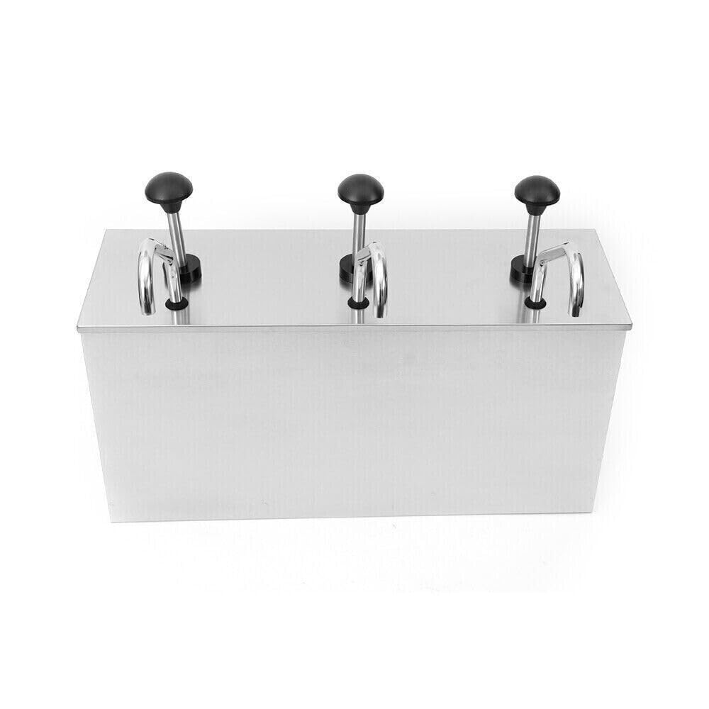 Dozownik pompy do sosów ze stali nierdzewnej do musztardowego keczupu, sosu BBQ, 4 l x 3 szt