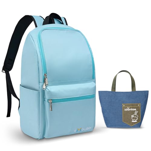 Mochila antirrobo para laptop de 15.6 pulgadas impermeable y ligera azul