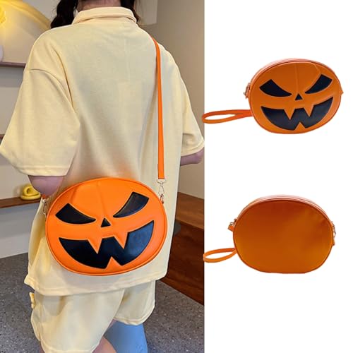 Halloween Pumpkin Bag Shoulder Bag Halloween Themed Crossbody Purse Phone Wallet Purse for Women Girl Dating Work2