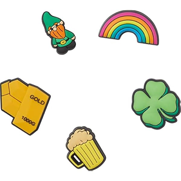Crocs Unisex St. Patricks Day 5-pack skoberlocker, en storlek