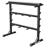 💪 VERSATILE : Ordre parfait - Avec sept support disque musculation séparés, tu auras toujours tout à portée de main et organisé avec ce support haltere reglable de salle de sport maison.