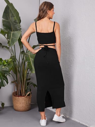 Image of Women's Two-Piece Co-ord Sets-Crop Top and Wide-Leg Pants-Stylish Casual Matching Outfits