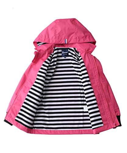 Hiheart Boys Girls Waterproof Hooded Jackets Cotton Lined Rain Jackets3