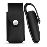 Leather Multitool Sheath Compatible with Leatherman Wave and Wave Plus, Ultra Durable Full Grain Leather Tool Holder, Multi Tool Holster for Belt, Solid Brass Rivets - Belt Accessories for Men - Black