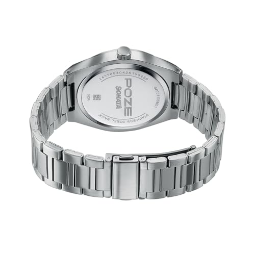 Image of Sonata Poze 9 with Quartz Analog with Sheet Metal Strap Watch for Men