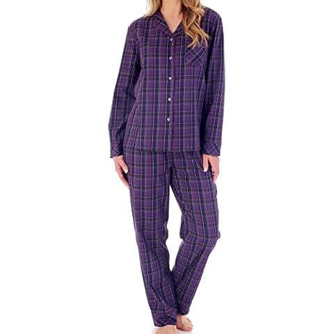 Slenderella Ladies Purple Check Pyjamas Set Cover