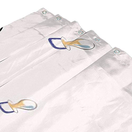 Rideau de douche lavable en machine polyester baignoire bébé avec anneaux - 4