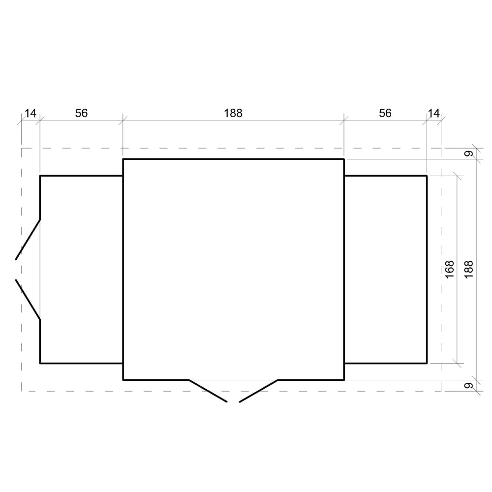 TIMBELA M389F+M389G Casetta da Giardino in Legno per Esterni con legnaia CON PAVIMENTO TRATTATO- L206xL328xA218 cm/ 3,53 + 0,97+0,97 m2 - Piccola Casetta in Legno, Rimessa Attrezzi, Deposito Bici
