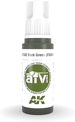 AK Acrylics 3Gen AFV AK11342 Dark Green (FS34102) (17ml)