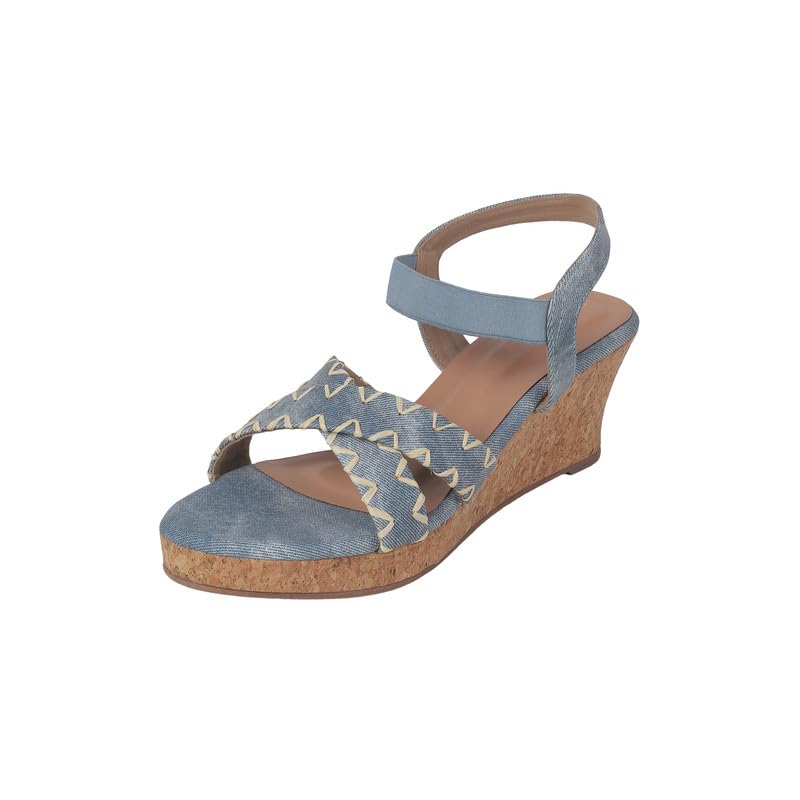 Image of Mochi Women Comfort Ankle-strap Wedge Heel Fashion Sandal