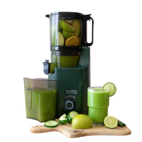 Juto Juicer: Cold Pressed Self Feeding Slow Masticating Juicer Machine with 5.5' wide chute,...