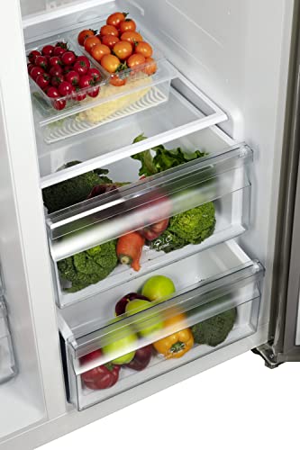 Hamilton Beach HBF2064 20.6 cu ft Counter Depth Full Size Refrigerator, Side Doors, Stainless - Image 7
