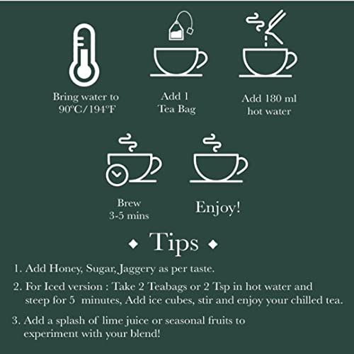 Image of Luxmi Estates Midnight Bloom Jasmine Green Tea - 15 Bags (30g) x 6 Pack | USDA Organic | With Organic Jasmine Buds | Darjeeling Green Tea | 90 Cups