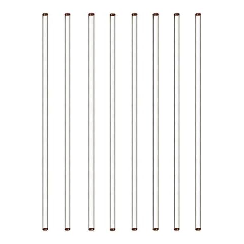 Burry Life Science Glass Stick 12" Length Stir Rod with Both Ends Round 8pcs/pk Cover