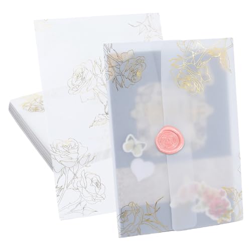 Enveloppes Claire Gaufré en Papier Vélin Transparent pour Faire Part 13x18 Pack de 100