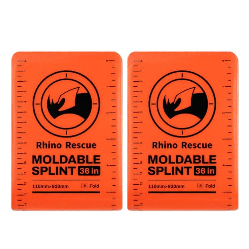 RHINO RESCUE First Aid Splint 36 X 4.3 Orange-Gray Keep Bones in Position (2 Folded)