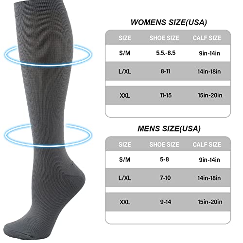 HYCOPROT Compression Socks for Women & Men Circulation (3 works) 15-20 mmHg for Athletics Running Nurses Pregnancy Travel - Image 4